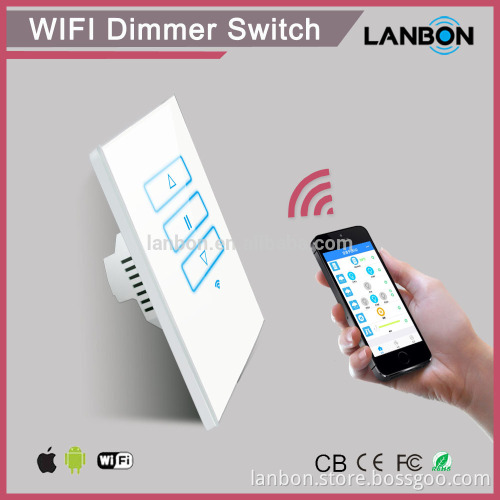 Lanbon WiFi smart home curtain switch, no need gateway mobile phone one key configuration with free Android and IOS app